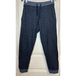 Rustic Blue fleece lined cotton blend‎ black jogger sweatpants sz M GUC
